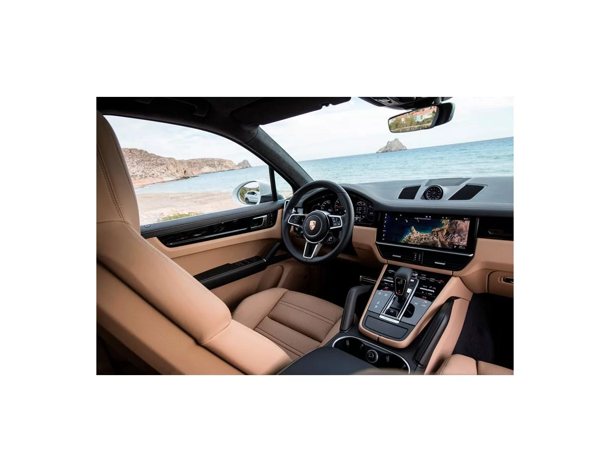 Porsche Cayenne 2018 9Y0 / 9Y3 3D Interior Dashboard Trim Kit Dash Trim Dekor 17-Parts - 1 - Interior Dash Trim Kit