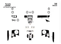 PORSCHE CAYMAN 2006-2008 Kit de garniture de tableau de bord intérieur 3D Dash Trim Dekor 32-Parts - 1 PORSCHE CAYMAN 2006-2008 Kit de garniture de tableau de bord intérieur 3D Dash Trim Dekor 32-Parts - 1