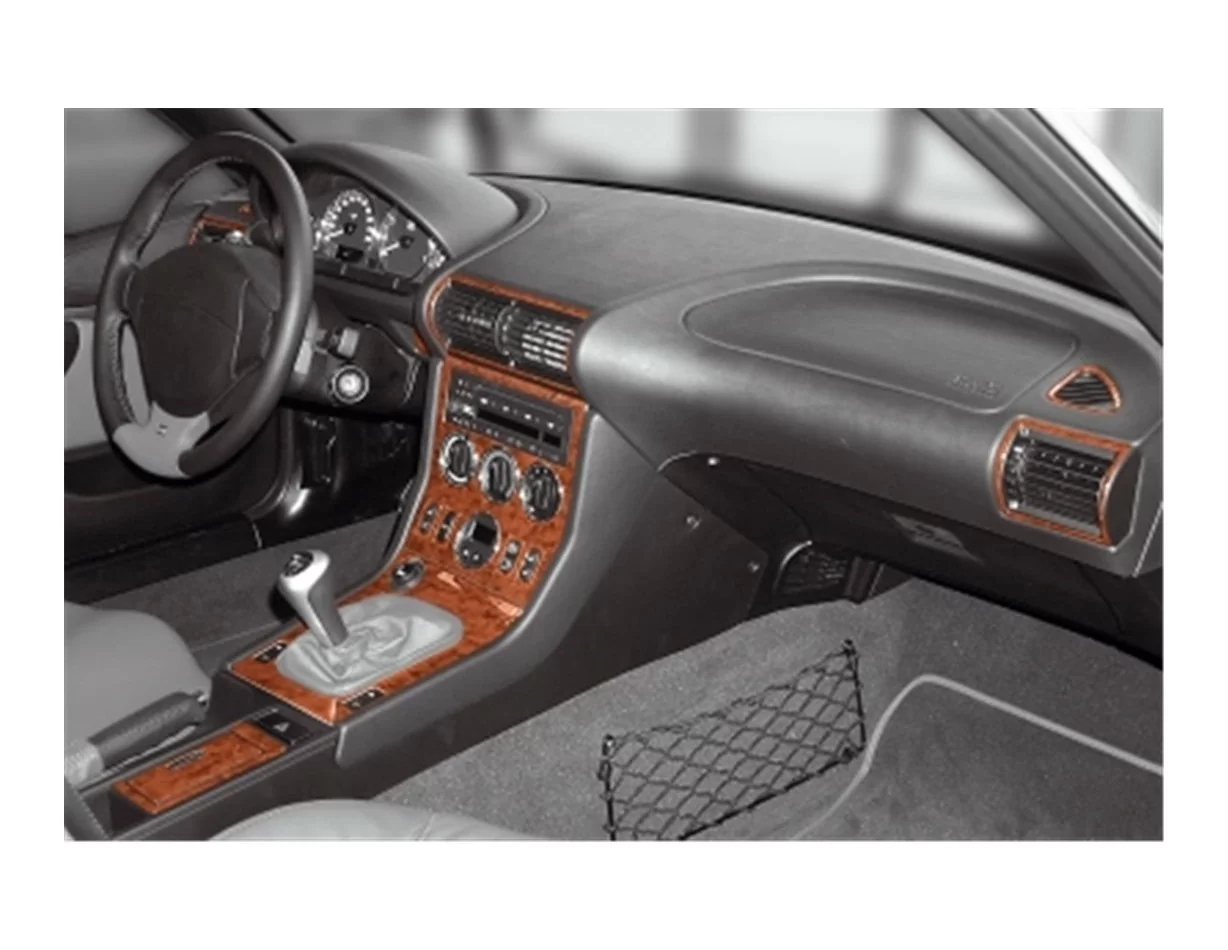 BMW Z3 E36-8 04.1999 Kit de décoration intérieure 3D pour tableau de bord Dash Trim Dekor 21-Parts - 1