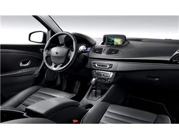 Renault Fluence 01.2010 Kit de garnitures intérieures de tableau de bord 3D Dash Trim Dekor 13-Parts - 1