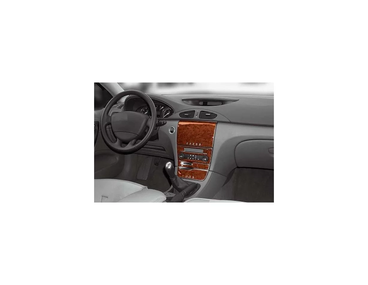 Renault Laguna 02.01-03.05 Kit de garnitures de tableau de bord intérieur 3D Dash Trim Dekor 7-Parts - 1