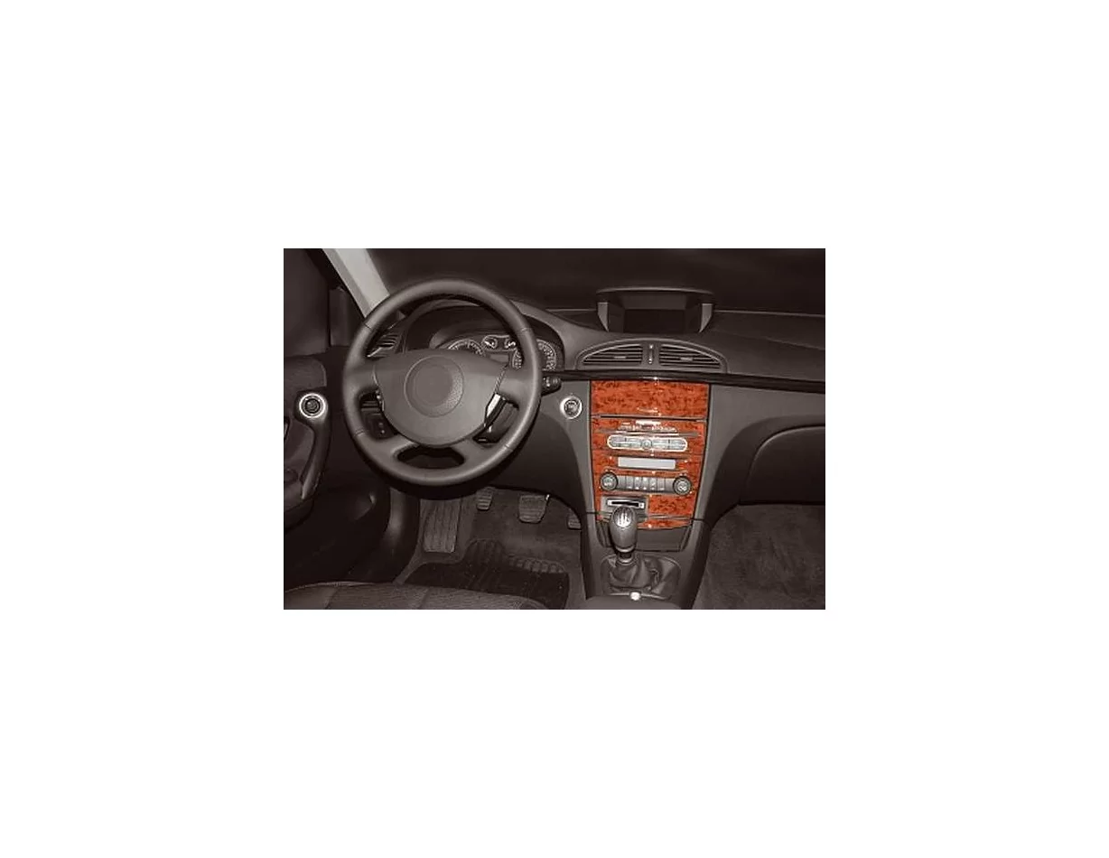 Renault Laguna 04.05-08.09 Kit de garnitures de tableau de bord intérieur 3D Dash Trim Dekor 5-Parts - 1