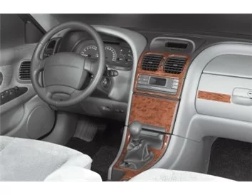 Renault Laguna 07.98-01.01 Kit de garniture de tableau de bord intérieur 3D Dash Trim Dekor 15-Parts - 1