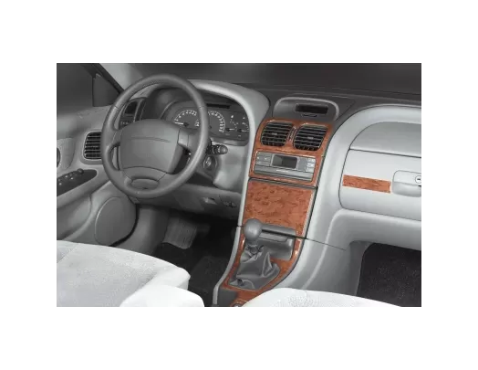 Renault Laguna 07.98-01.01 Kit de garniture de tableau de bord intérieur 3D Dash Trim Dekor 15-Parts - 1 Renault Laguna 07.98-01.01 Kit de garniture de tableau de bord intérieur 3D Dash Trim Dekor 15-Parts - 1