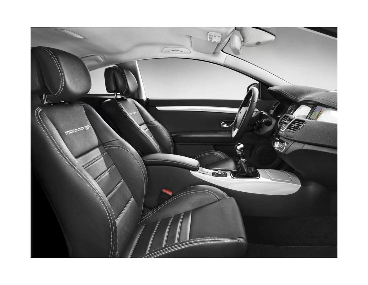 Renault Laguna 09.2009 Kit de décoration intérieure de tableau de bord 3D Dash Trim Dekor 4-Parts - 1