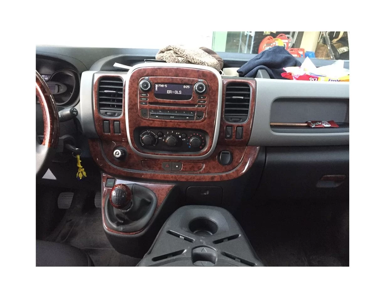 Renault Trafic 01.2015 Kit de garnitures intérieures de tableau de bord 3D Dash Trim Dekor 19-Parts - 1
