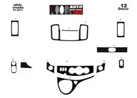 Renault Trafic-Nissan Primastar 01.2011 Digi 3D Intérieur Tableau de Bord Garniture Kit Dash Trim Dekor 12-Parts - 1
