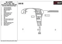 Saab 9-3 1999-2002 Automatic Gearbox, With Compact Casette player, Without OEM, 21 Parts set Interior BD Dash Trim Kit - 1 - Int Saab 9-3 1999-2002 Automatic Gearbox, With Compact Casette player, Without OEM, 21 Parts set Interior BD Dash Trim Kit - 1 - Int