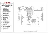 Saab 9-3 2003-2006 Automatic Gear, With Infotaintment Interior BD Dash Trim Kit - 1 - Interior Dash Trim Kit Saab 9-3 2003-2006 Automatic Gear, With Infotaintment Interior BD Dash Trim Kit - 1 - Interior Dash Trim Kit