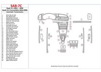 Saab 9-3 2003-2006 Automatic Gear, Without Infotainment Center Interior BD Dash Trim Kit - 1 - Interior Dash Trim Kit Saab 9-3 2003-2006 Automatic Gear, Without Infotainment Center Interior BD Dash Trim Kit - 1 - Interior Dash Trim Kit