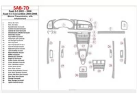 Saab 9-3 2003-2006 Manual Gear Box, With Infotaitment Interior BD Dash Trim Kit - 1 - Interior Dash Trim Kit Saab 9-3 2003-2006 Manual Gear Box, With Infotaitment Interior BD Dash Trim Kit - 1 - Interior Dash Trim Kit