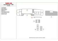 Saab 900 1987-1993 Kit complet de garnitures de tableau de bord intérieur BD - 1 Saab 900 1987-1993 Kit complet de garnitures de tableau de bord intérieur BD - 1