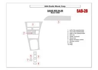 Saab 900 1994-1998 OEM Compliance, 7 Parts set Interior BD Dash Trim Kit - 2 - Interior Dash Trim Kit Saab 900 1994-1998 OEM Compliance, 7 Parts set Interior BD Dash Trim Kit - 2 - Interior Dash Trim Kit