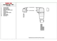 Saab 9000 1987-1994 Boite Automatique 12 Pieces set Intérieur BD Dash Trim Kit - 1 Saab 9000 1987-1994 Boite Automatique 12 Pieces set Intérieur BD Dash Trim Kit - 1