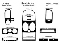 Seat Arosa 02.01-04.05 3D Interior Dashboard Trim Kit Dash Trim Dekor 24-Parts - 2 - Interior Dash Trim Kit Seat Arosa 02.01-04.05 3D Interior Dashboard Trim Kit Dash Trim Dekor 24-Parts - 2 - Interior Dash Trim Kit
