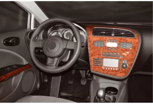 Seat Leon 1P 06.05-09.09 Inleg dashboard Interieurset aansluitend en pasgemaakt op he 8 -Teile - 1