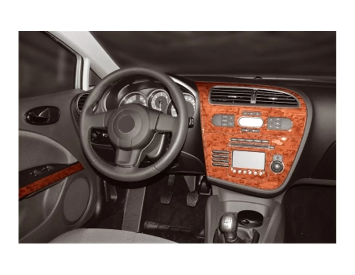 Seat Leon 1P 06.05-09.09 Inleg dashboard Interieurset aansluitend en pasgemaakt op he 8 -Teile - 1