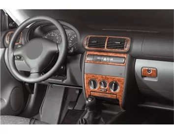 Seat Toledo-Leon 1M 01.99-03.04 Kit de garniture de tableau de bord intérieur 3D Dash Trim Dekor 15-Parts - 1