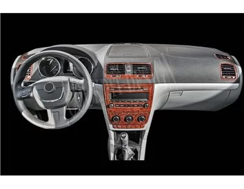 Skoda Yeti 01.2010 3D Interior Dashboard Trim Kit Dash Trim Dekor 21-Parts - 1 - Interior Dash Trim Kit