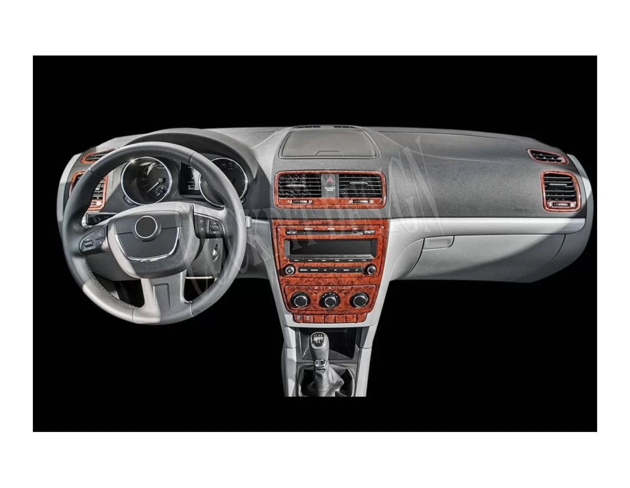 Skoda Yeti 01.2010 3D Interior Dashboard Trim Kit Dash Trim Dekor 21-Parts - 1 - Interior Dash Trim Kit