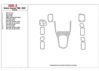 Subaru Impreza 1996-2001 Ensemble complet de garnitures de tableau de bord intérieur BD - 1