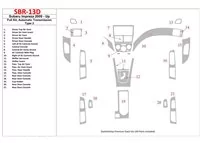 Subaru Impreza 2009-UP Ensemble complet, kit de garniture de tableau de bord intérieur BD à engrenage automatique de type 2 - 1 Subaru Impreza 2009-UP Ensemble complet, kit de garniture de tableau de bord intérieur BD à engrenage automatique de type 2 - 1