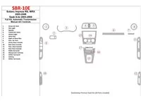 Subaru Impreza WRX 2005-2008 Volledige set, automatische versnelling, handmatige versnellingsbak AC-bediening Interieur BD Dash 