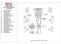 Subaru Legacy 2005-2006 Auto AC Control, Manual Gear Box Interior BD Dash Trim Kit - 1