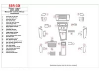 Subaru Legacy 2005-2006 Boîte de vitesses manuelle AC Control, Boîte de vitesses manuelle Intérieur BD Dash Trim Kit - 1 Subaru Legacy 2005-2006 Boîte de vitesses manuelle AC Control, Boîte de vitesses manuelle Intérieur BD Dash Trim Kit - 1