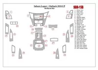 Subaru Outback 2010-UP Kit de garnitures de tableau de bord intérieur BD - 1