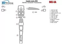 Suzuki Aerio 2002-2002 volledige set, automatische versnellingsbak interieur BD dash trim kit - 1