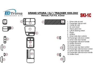 Suzuki Grand Vitara 1999-2002 Suzuki Gr Vitara/XL7,1999-UP, boîte de vitesses manuelle, ensemble complet, kit de garniture de t 