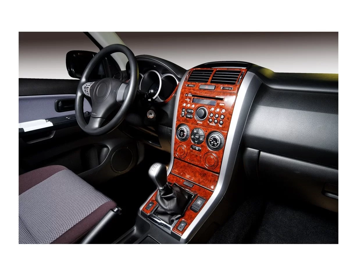 Suzuki Grand vitara 4x4 09.2005 Kit de décoration intérieure 3D pour tableau de bord Dash Trim Dekor 26-Parts - 1
