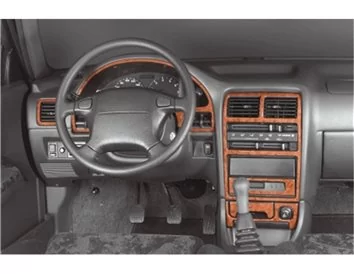 Suzuki Swift 09.91-11.96 Kit de garniture de tableau de bord intérieur 3D Dash Trim Dekor 8-Parts - 1