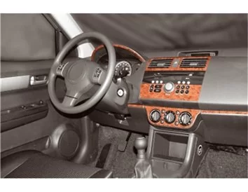 Suzuki Swift Comfort 04.05-12.10 Kit de garniture de tableau de bord intérieur 3D Dash Trim Dekor 10-Parts - 1