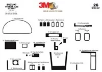Suzuki Vitara 4x4 03.97-07.05 Kit de garniture de tableau de bord intérieur 3D Dash Trim Dekor 26-Parts - 2