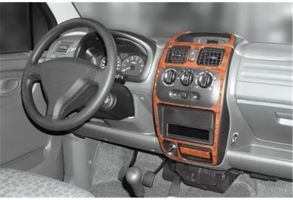 Suzuki Wagon R 10.00-12.02 Kit de garniture de tableau de bord intérieur 3D Dash Trim Dekor 3-Parts - 1