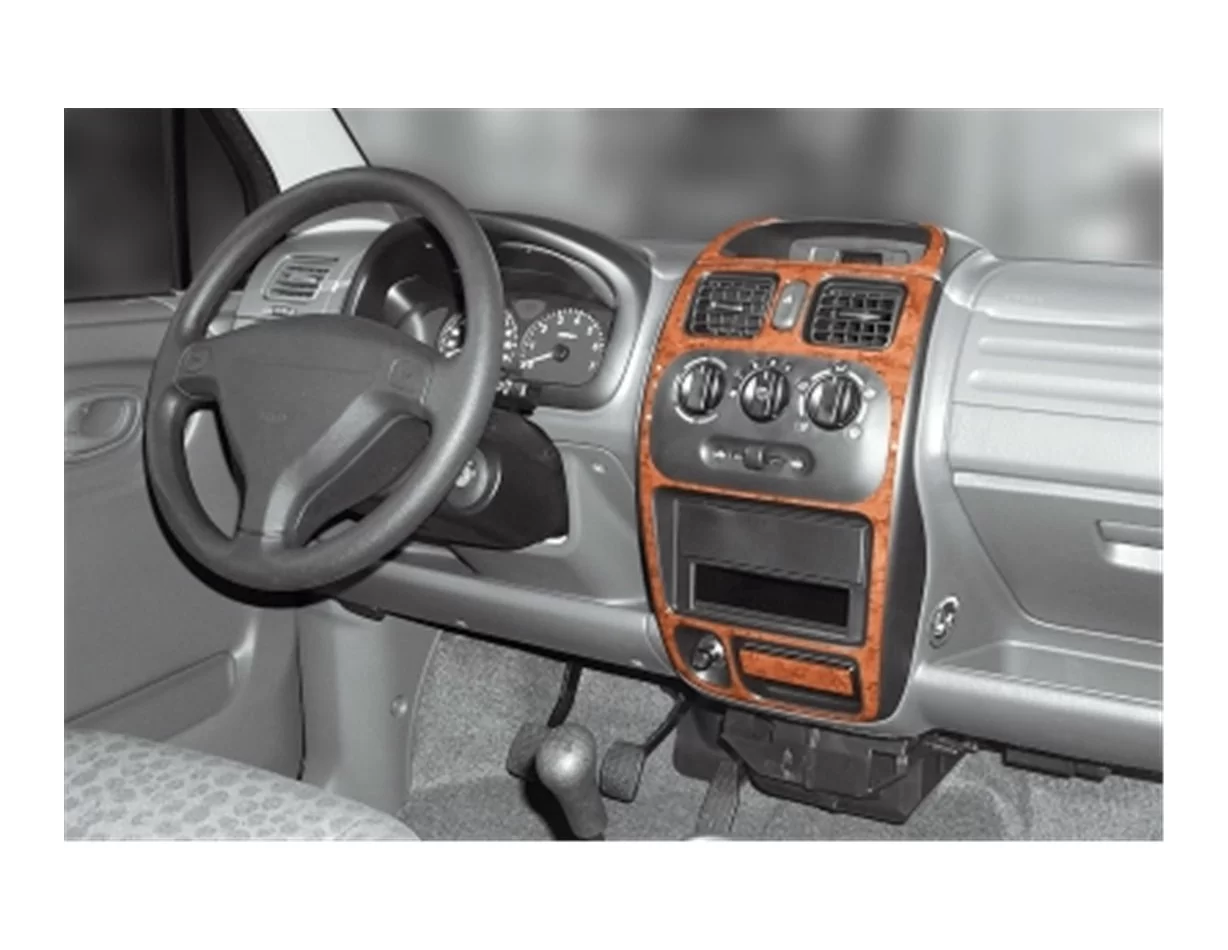Suzuki Wagon R 10.00-12.02 Kit de garniture de tableau de bord intérieur 3D Dash Trim Dekor 3-Parts - 1