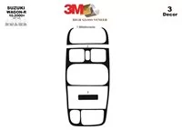 Suzuki Wagon R 10.00-12.02 Kit de garniture de tableau de bord intérieur 3D Dash Trim Dekor 3-Parts - 2