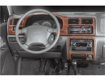 Suzuki Wagon R 10.97-09.00 Kit de garniture de tableau de bord intérieur 3D Dash Trim Dekor 4-Parts - 1