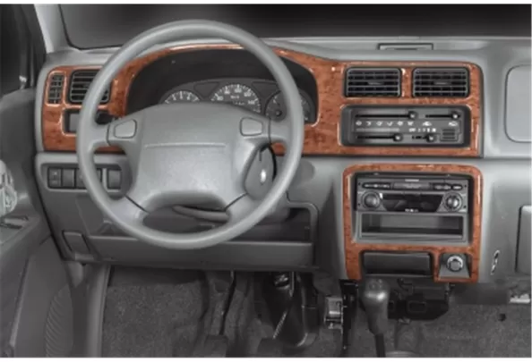 Suzuki Wagon R 10.97-09.00 Kit de garniture de tableau de bord intérieur 3D Dash Trim Dekor 4-Parts - 1 Suzuki Wagon R 10.97-09.00 Kit de garniture de tableau de bord intérieur 3D Dash Trim Dekor 4-Parts - 1