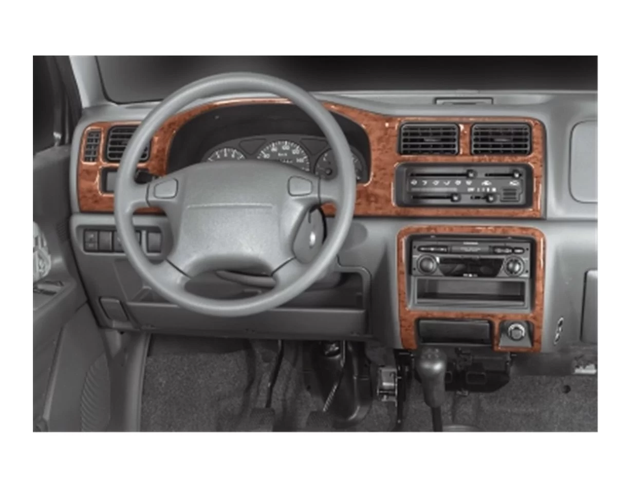 Suzuki Wagon R 10.97-09.00 Kit de garniture de tableau de bord intérieur 3D Dash Trim Dekor 4-Parts - 1