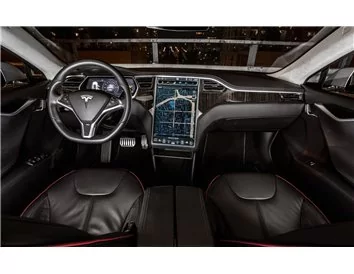 TESLA MODEL S 2012-UP Inleg dashboard Interieurset aansluitend en pasgemaakt op he 23 -Teile - 1