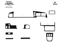 Toyota 4 Runner 10.89-08.96 3D Interior Dashboard Trim Kit Dash Trim Dekor 9-Parts - 2 - Interior Dash Trim Kit Toyota 4 Runner 10.89-08.96 3D Interior Dashboard Trim Kit Dash Trim Dekor 9-Parts - 2 - Interior Dash Trim Kit