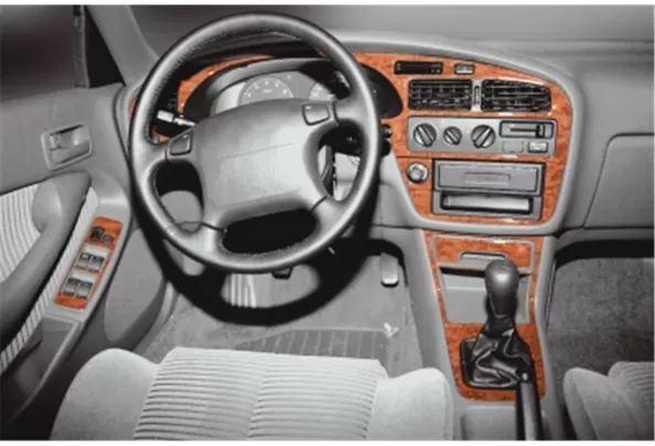 Toyota Camry 09.91-11.97 Kit de garniture de tableau de bord intérieur 3D Dash Trim Dekor 14-Parts - 1