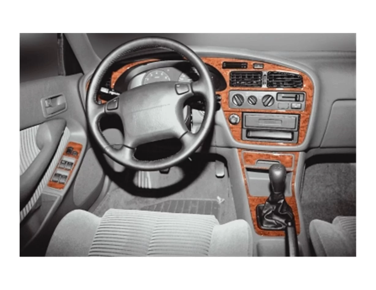Toyota Camry 09.91-11.97 Kit de garniture de tableau de bord intérieur 3D Dash Trim Dekor 14-Parts - 1