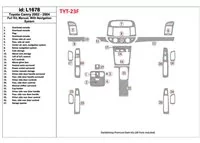Toyota Camry 2002-2004 Volledige set, handmatige versnellingsbak, met NAVI-systeem, zonder OEM interieur BD dashboardafwerkingss