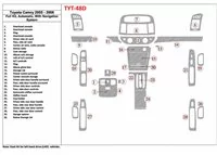 Toyota Camry 2005-2006 Volledige set, automatische versnelling, met NAVI-systeem, zonder OEM interieur BD Dash Trim Kit - 1 Toyota Camry 2005-2006 Volledige set, automatische versnelling, met NAVI-systeem, zonder OEM interieur BD Dash Trim Kit - 1