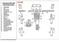 Toyota Camry 2005-2006 Volledige set, handgeschakelde versnellingsbak, zonder NAVI-systeem, zonder OEM interieur BD dashboardafw Toyota Camry 2005-2006 Volledige set, handgeschakelde versnellingsbak, zonder NAVI-systeem, zonder OEM interieur BD dashboardafw