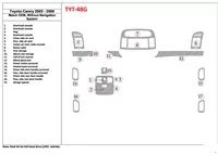 Toyota Camry 2005-2006 OEM-naleving, zonder NAVI-systeem Interieur BD Dash Trim Kit - 1 Toyota Camry 2005-2006 OEM-naleving, zonder NAVI-systeem Interieur BD Dash Trim Kit - 1